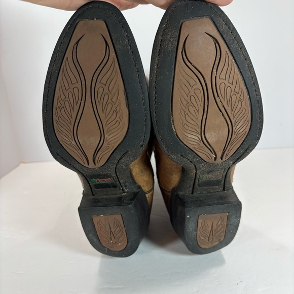 Laredo Maddie Western Boot Distressed Tan Womens Size 6M Cowgirl Embroidered - Picture 7 of 7